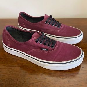 Vans Authentic Port Royale Red/Black 7.0 Men 8.5 Women
